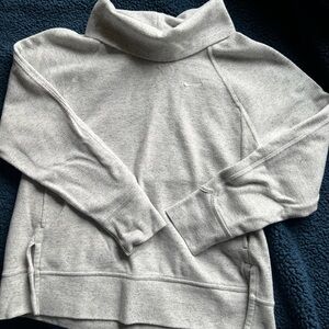 Nike Gray Sweatshirt with Relaxed Fit and Ribbed Hem